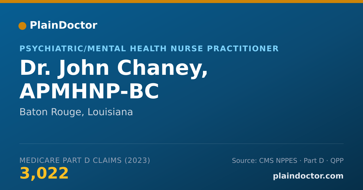 Shareable card for John Chaney, APMHNP-BC - Psychiatric/Mental Health Nurse Practitioner, Baton Rouge, LA
