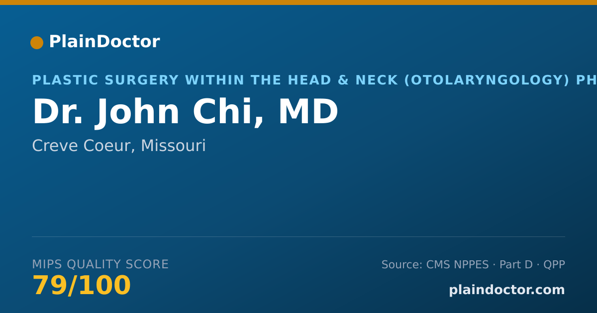 Shareable card for John Chi, MD - Plastic Surgery within the Head & Neck (Otolaryngology) Physician, Creve Coeur, MO