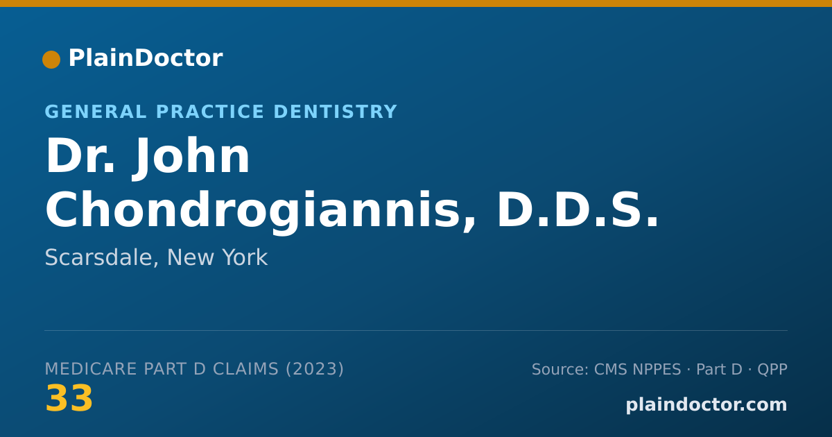 Shareable card for John Chondrogiannis, D.D.S. - General Practice Dentistry, Scarsdale, NY