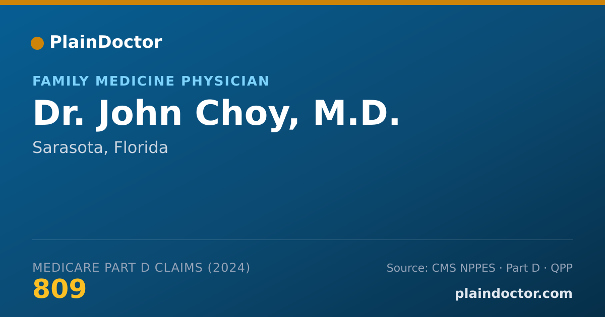 Shareable card for John Choy, M.D. - Family Medicine Physician, Sarasota, FL