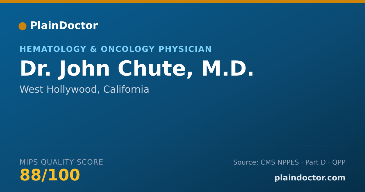 Shareable card for John Chute, M.D. - Medical Oncology Physician, West Hollywood, CA