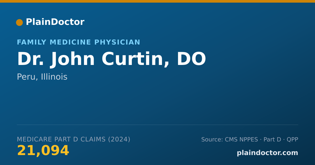 Shareable card for John Curtin, DO - Family Medicine Physician, Peru, IL
