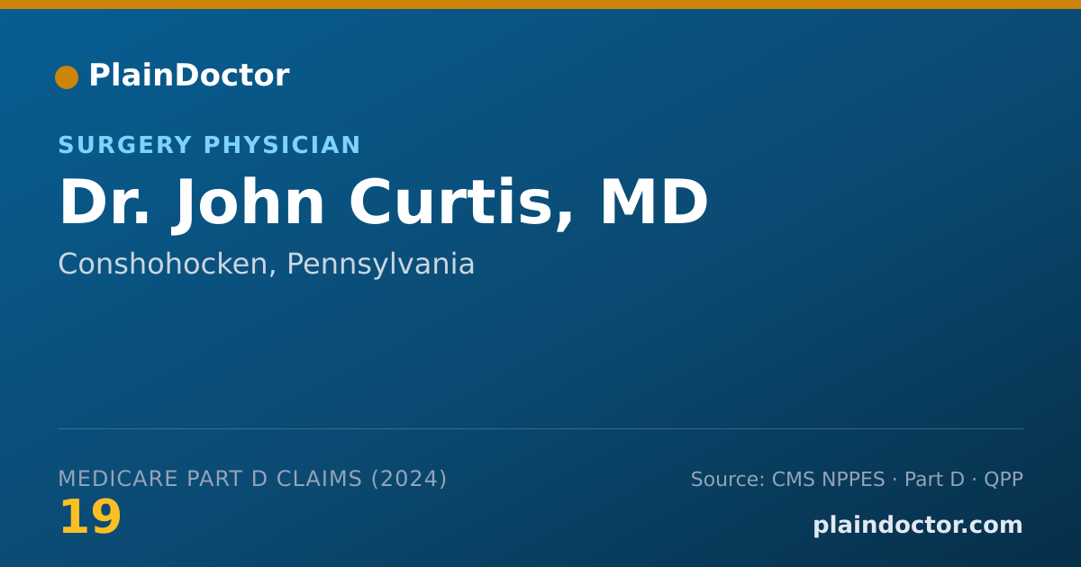 Shareable card for John Curtis, MD - Surgery Physician, Conshohocken, PA