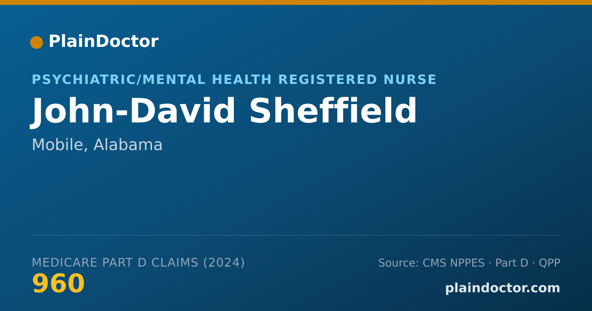 Shareable card for John-David Sheffield - Psychiatric/Mental Health Registered Nurse, Mobile, AL