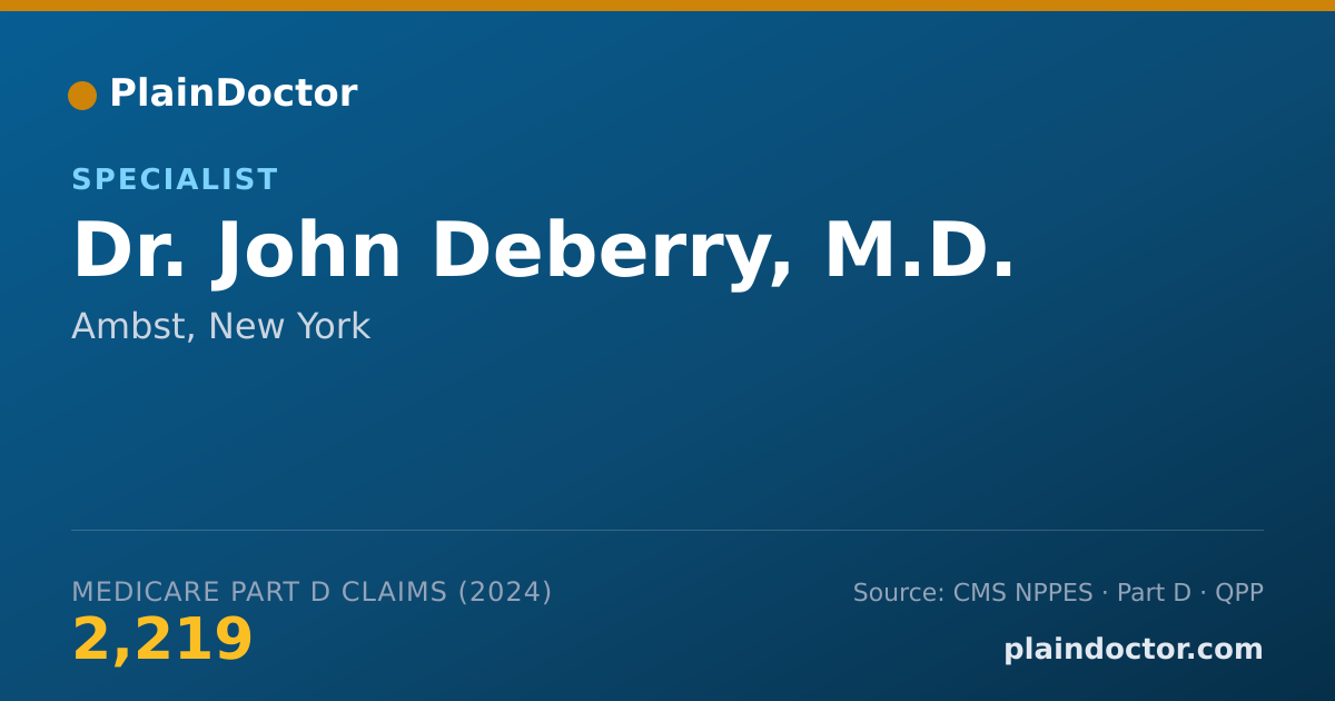 Shareable card for John Deberry, M.D. - Specialist, Ambst, NY