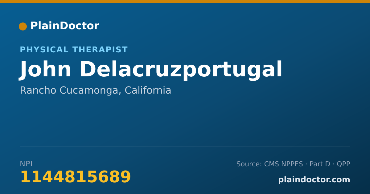 Shareable card for John Delacruzportugal - Physical Therapist, Rancho Cucamonga, CA