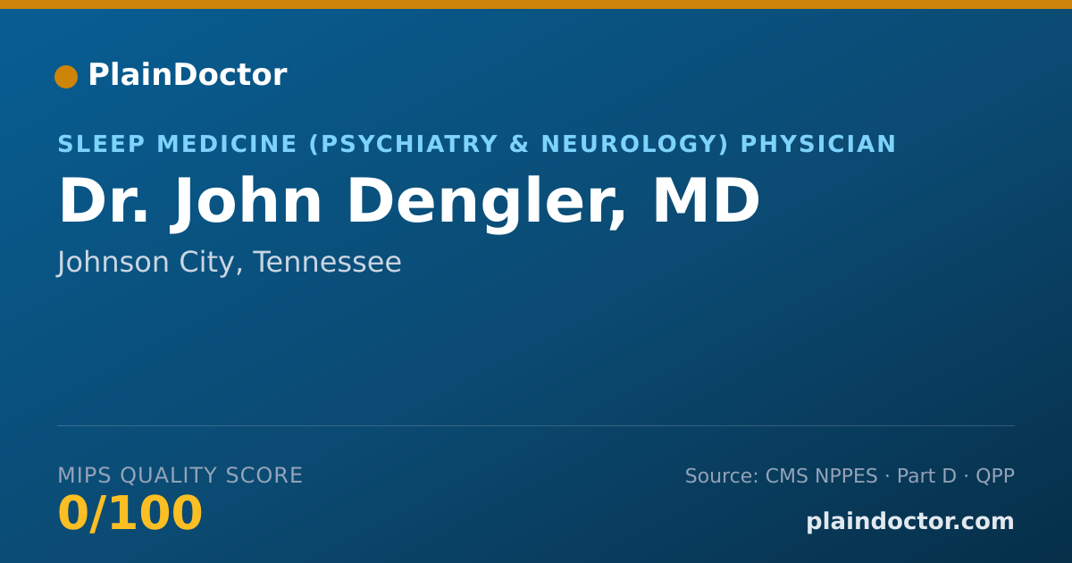 Shareable card for John Dengler, MD - Sleep Medicine (Psychiatry & Neurology) Physician, Johnson City, TN