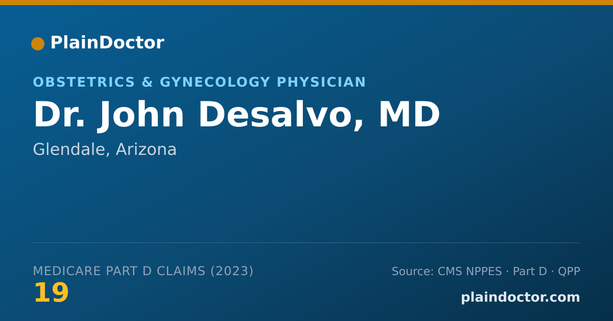 Shareable card for John Desalvo, MD - Obstetrics & Gynecology Physician, Glendale, AZ