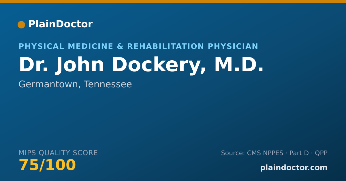 Shareable card for John Dockery, M.D. - Physical Medicine & Rehabilitation Physician, Germantown, TN