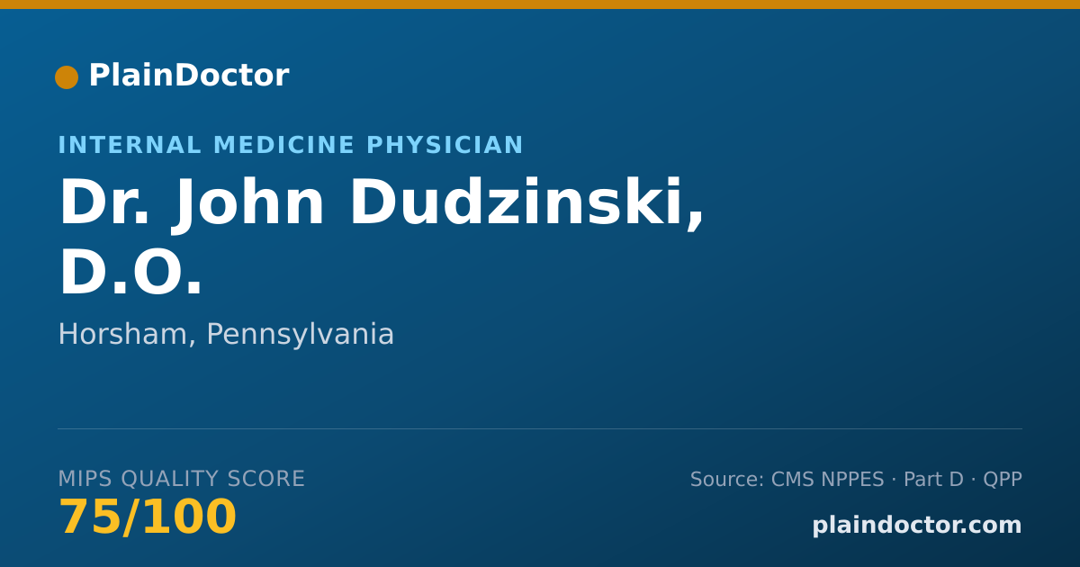 Shareable card for John Dudzinski, D.O. - Internal Medicine Physician, Horsham, PA