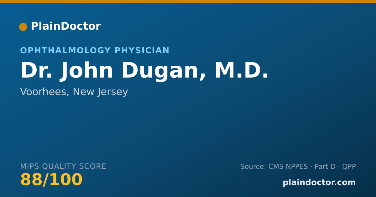 Shareable card for John Dugan, M.D. - Ophthalmology Physician, Voorhees, NJ