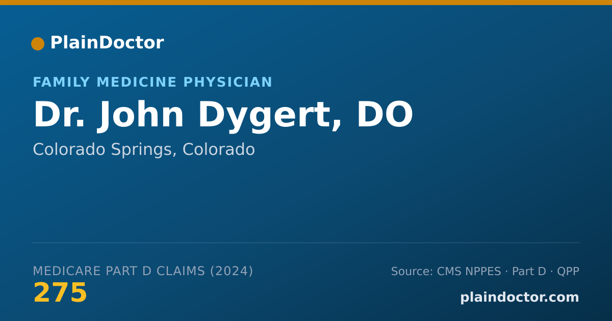 Shareable card for John Dygert, DO - Family Medicine Physician, Colorado Springs, CO