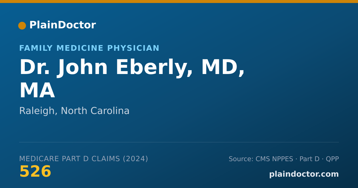 Shareable card for John Eberly, MD, MA - Family Medicine Physician, Raleigh, NC