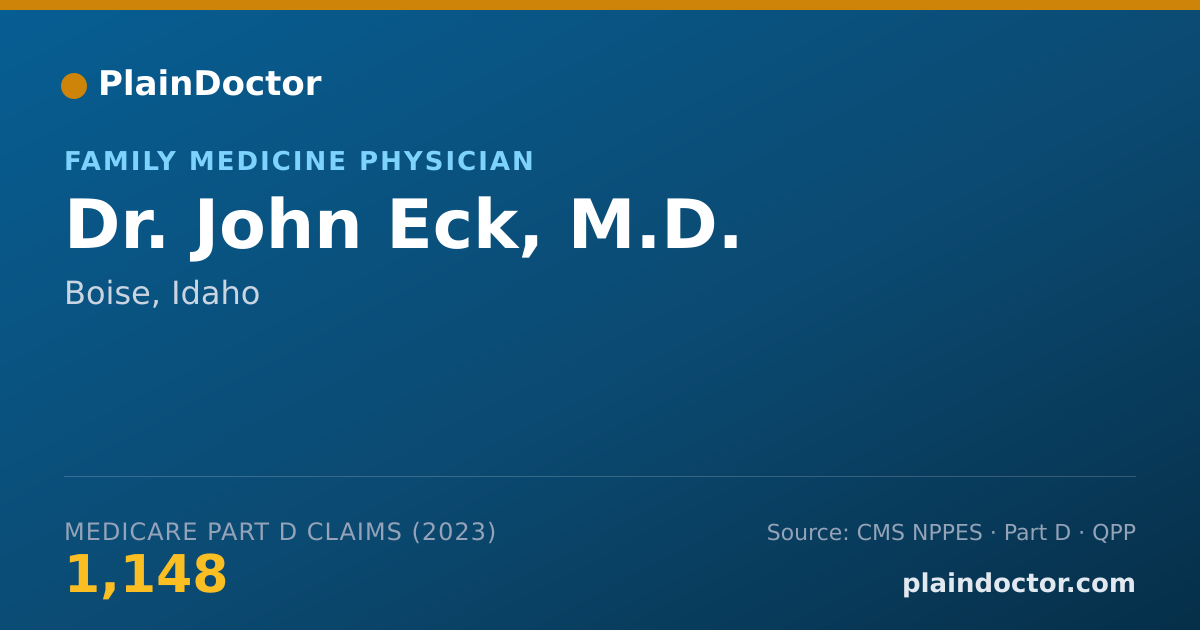 Shareable card for John Eck, M.D. - Family Medicine Physician, Boise, ID
