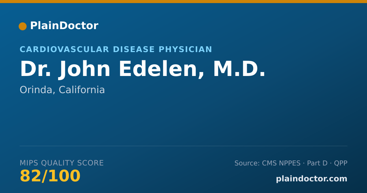 Shareable card for John Edelen, M.D. - Cardiovascular Disease Physician, Orinda, CA