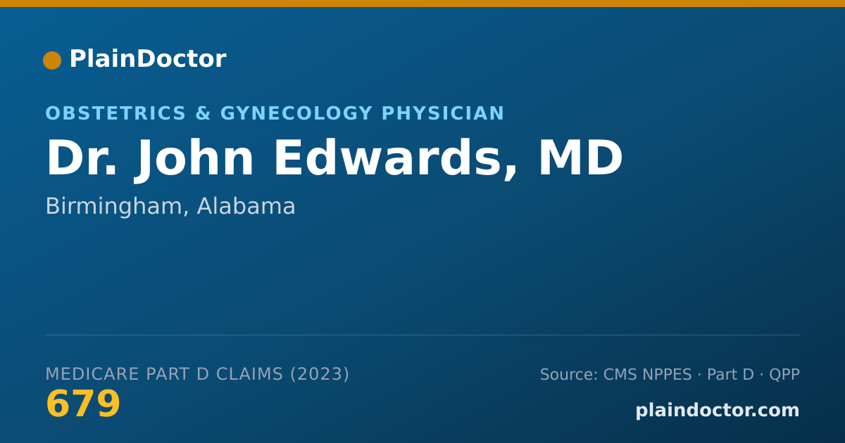 Shareable card for John Edwards, MD - Obstetrics & Gynecology Physician, Birmingham, AL