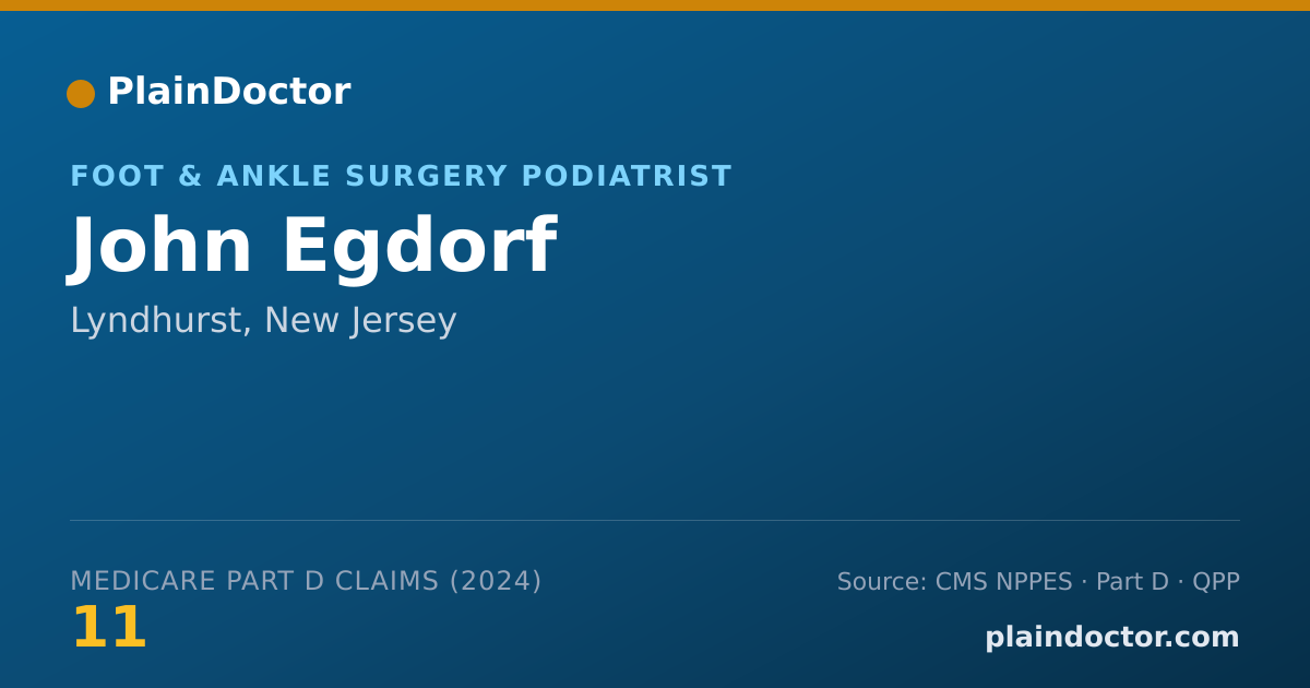 Shareable card for John Egdorf - Foot & Ankle Surgery Podiatrist, Lyndhurst, NJ