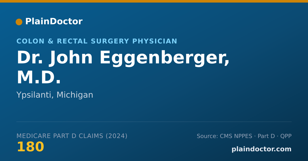 Shareable card for John Eggenberger, M.D. - Colon & Rectal Surgery Physician, Ypsilanti, MI