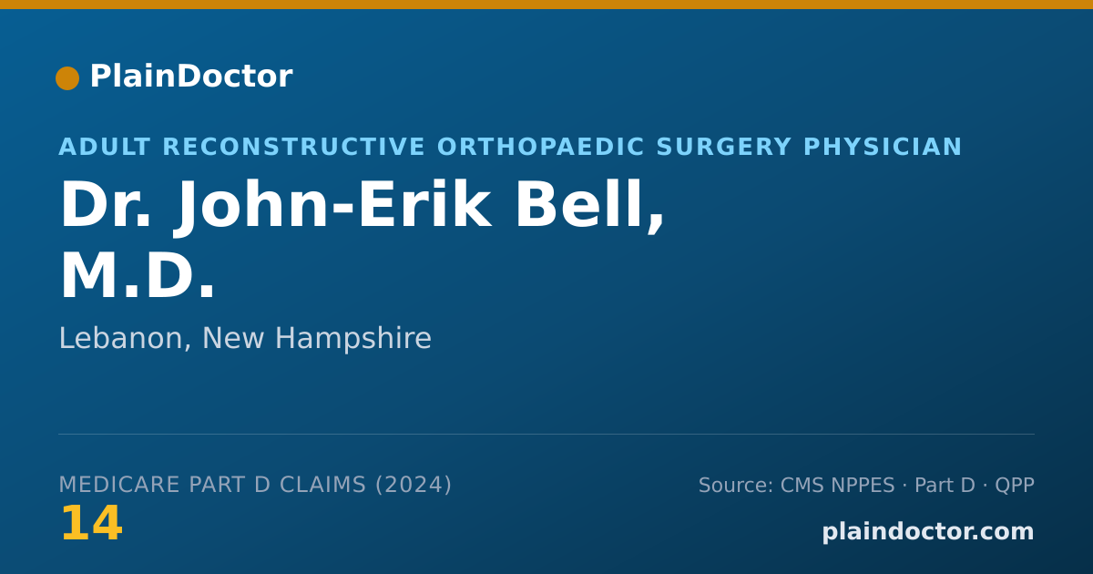 Shareable card for John-Erik Bell, M.D. - Adult Reconstructive Orthopaedic Surgery Physician, Lebanon, NH
