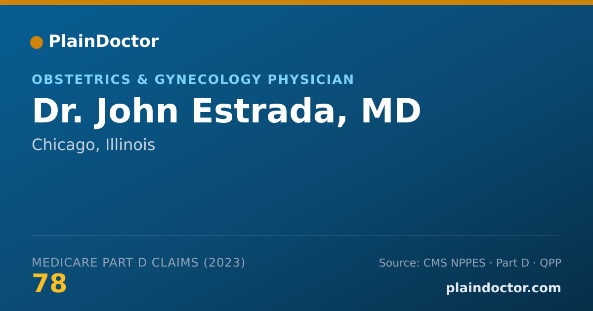 Shareable card for John Estrada, MD - Obstetrics & Gynecology Physician, Chicago, IL