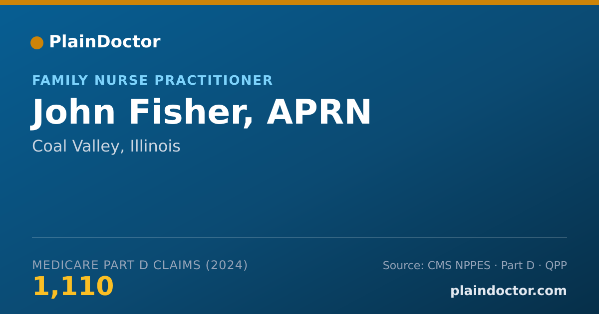 Shareable card for John Fisher, APRN - Family Nurse Practitioner, Coal Valley, IL