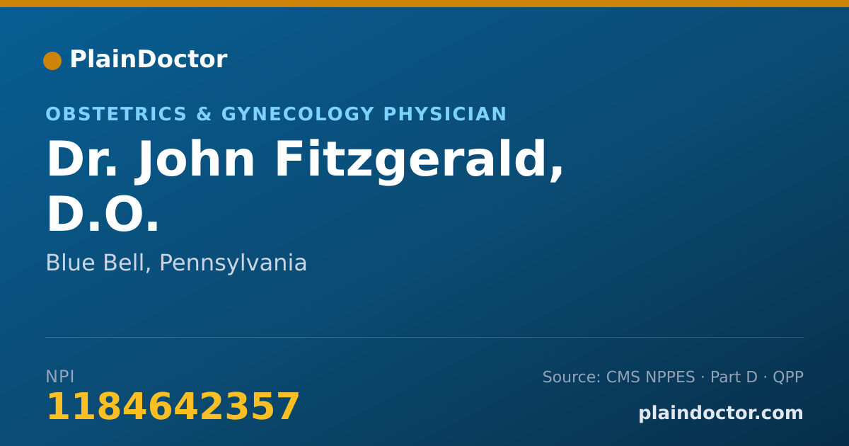 Shareable card for John Fitzgerald, D.O. - Obstetrics & Gynecology Physician, Blue Bell, PA