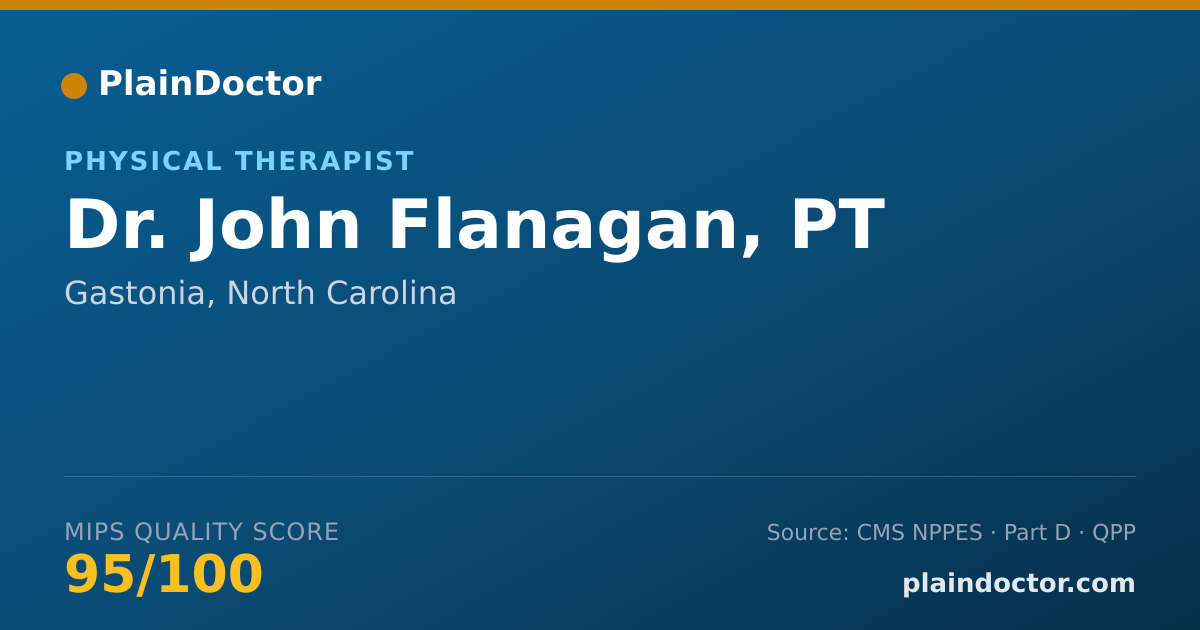 Shareable card for John Flanagan, PT - Physical Therapist, Gastonia, NC