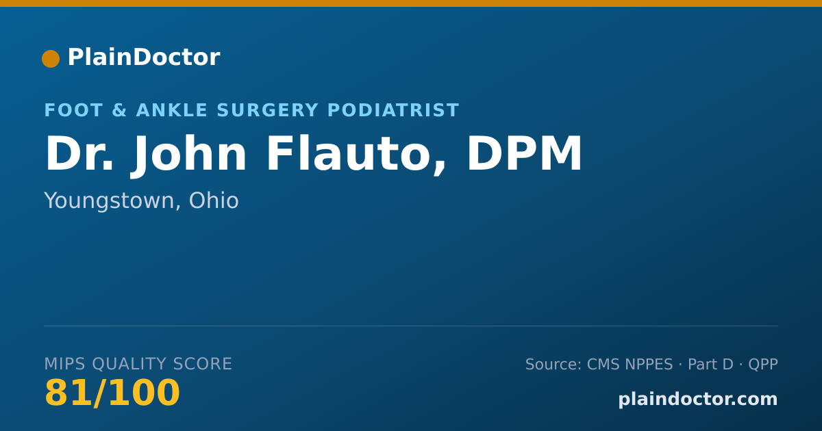 Shareable card for John Flauto, DPM - Foot & Ankle Surgery Podiatrist, Youngstown, OH