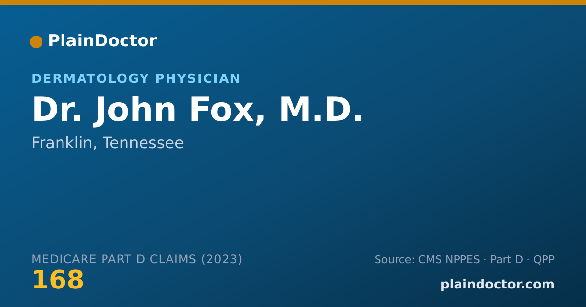 Shareable card for John Fox, M.D. - Dermatology Physician, Franklin, TN
