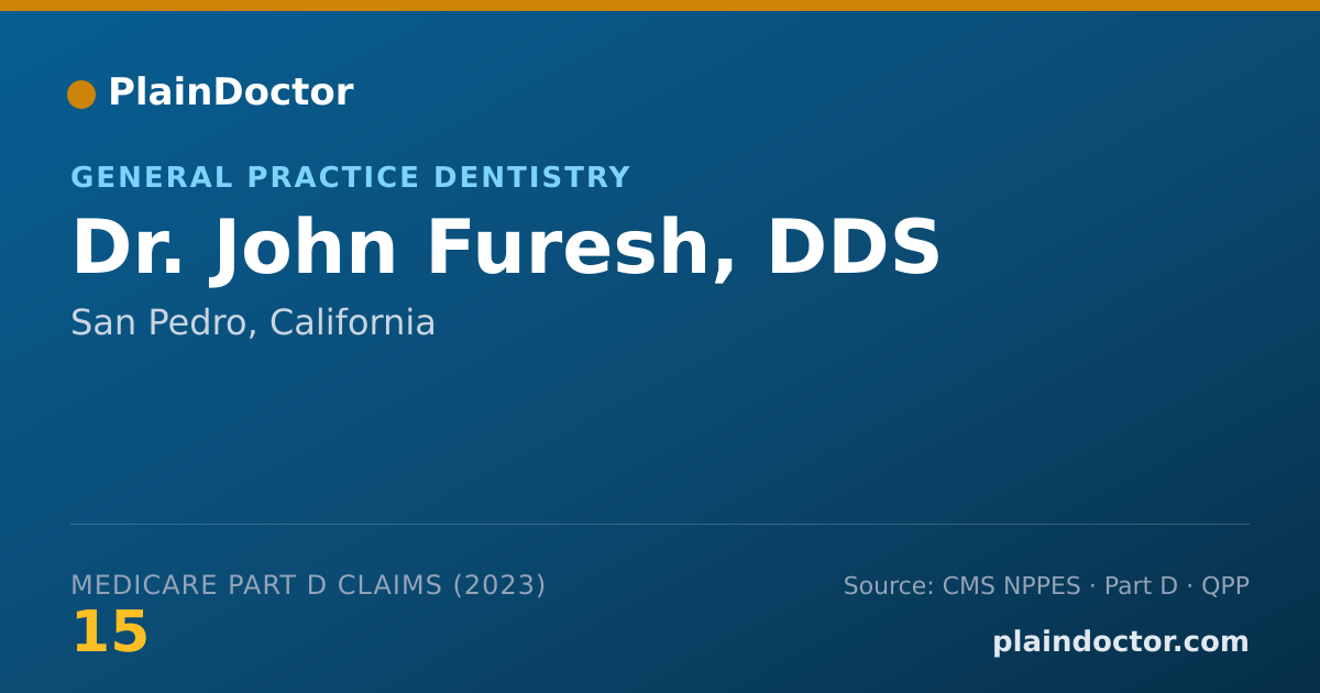 Shareable card for John Furesh, DDS - General Practice Dentistry, San Pedro, CA