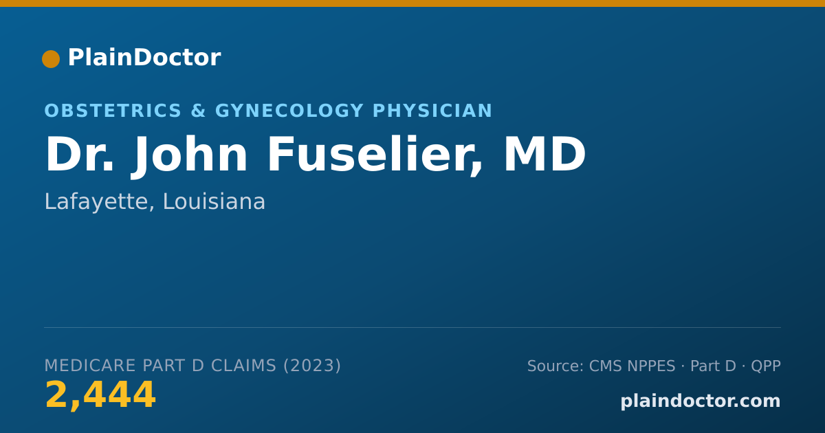 Shareable card for John Fuselier, MD - Obstetrics & Gynecology Physician, Lafayette, LA