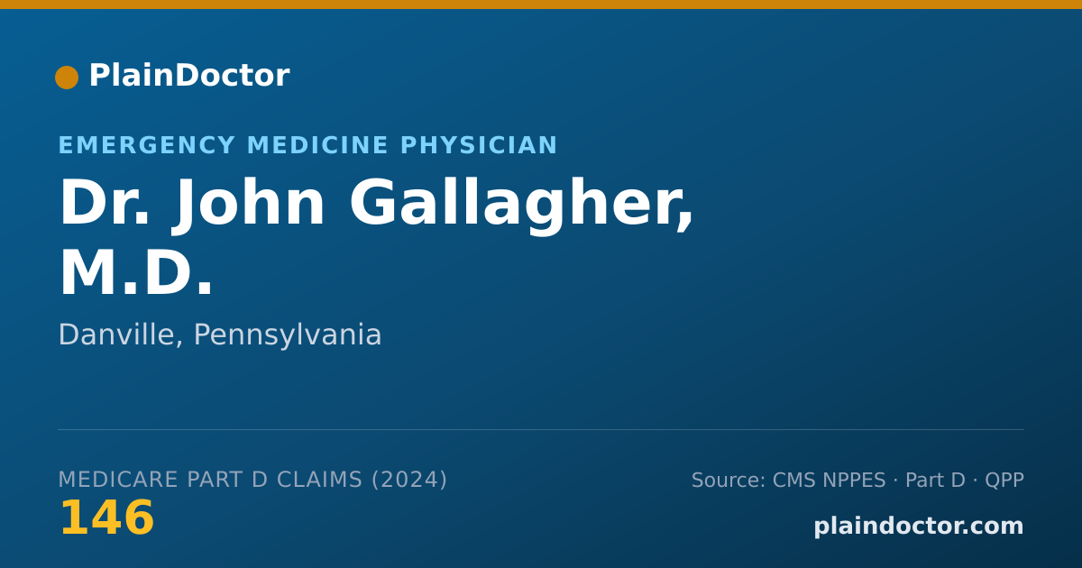 Shareable card for John Gallagher, M.D. - Emergency Medicine Physician, Danville, PA