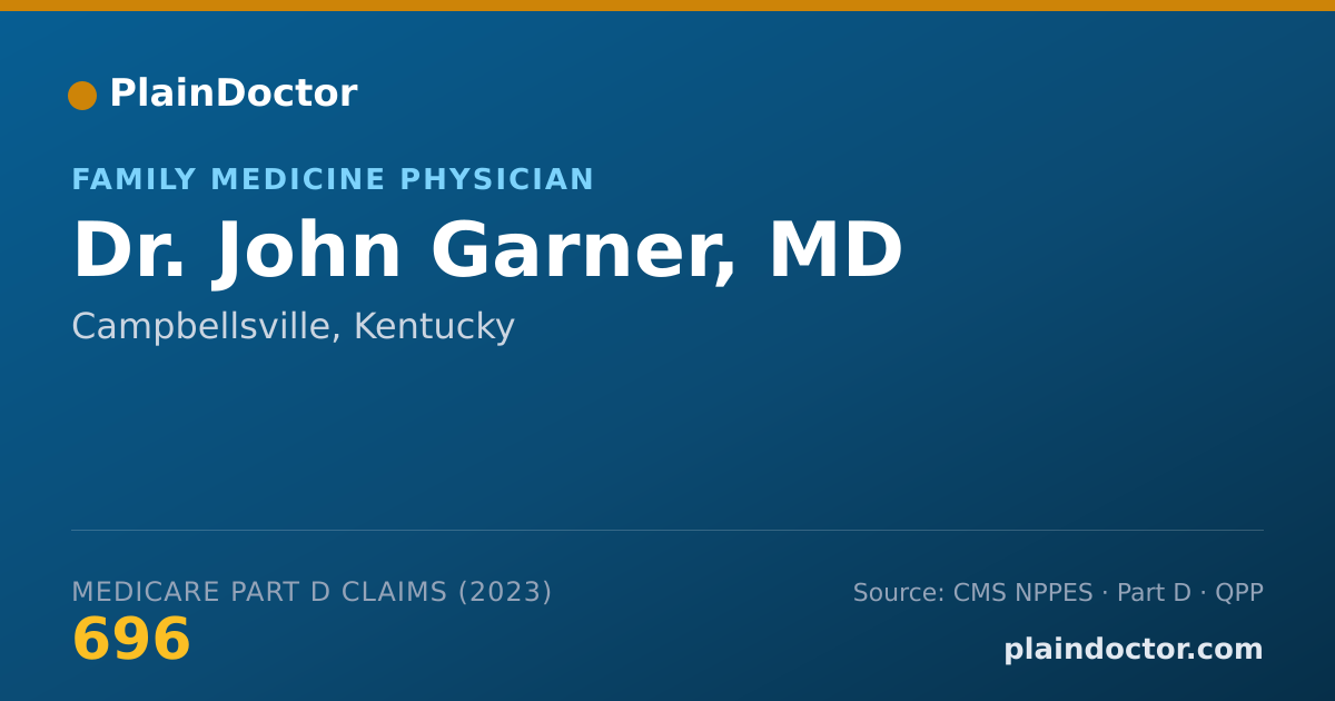 Shareable card for John Garner, MD - Family Medicine Physician, Campbellsville, KY