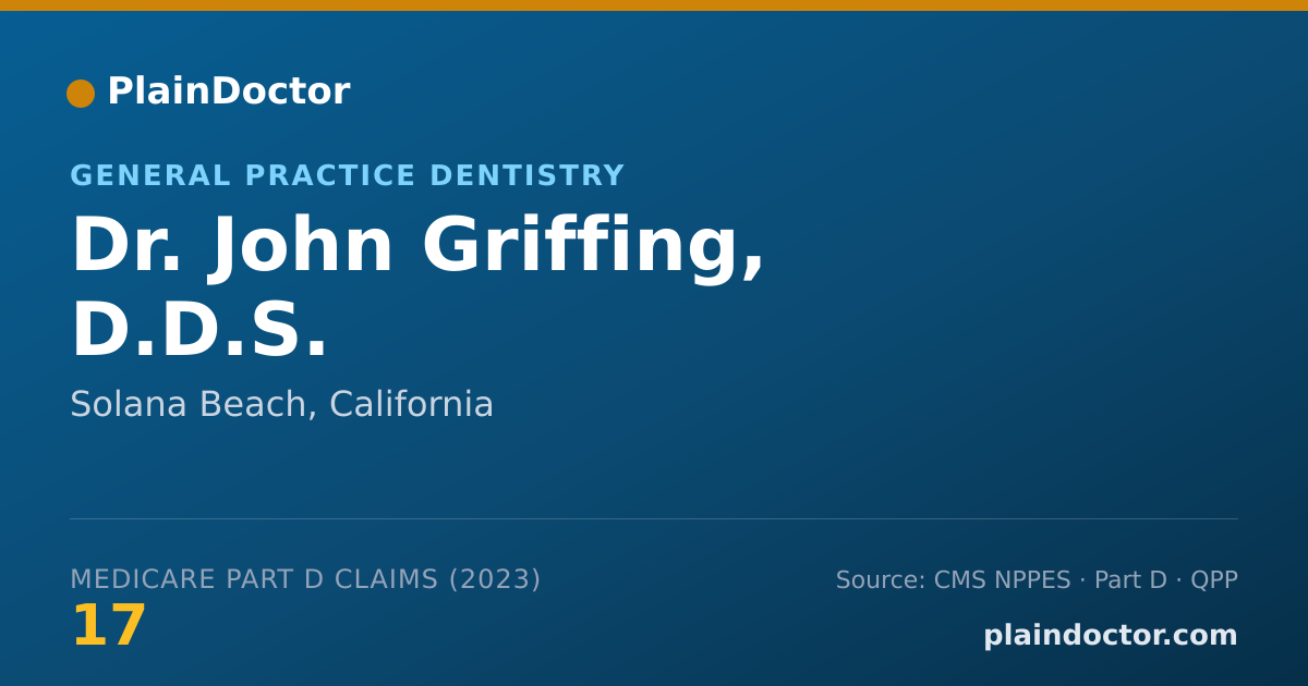 Shareable card for John Griffing, D.D.S. - General Practice Dentistry, Solana Beach, CA