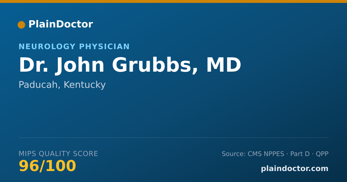 Shareable card for John Grubbs, MD - Neurology Physician, Paducah, KY