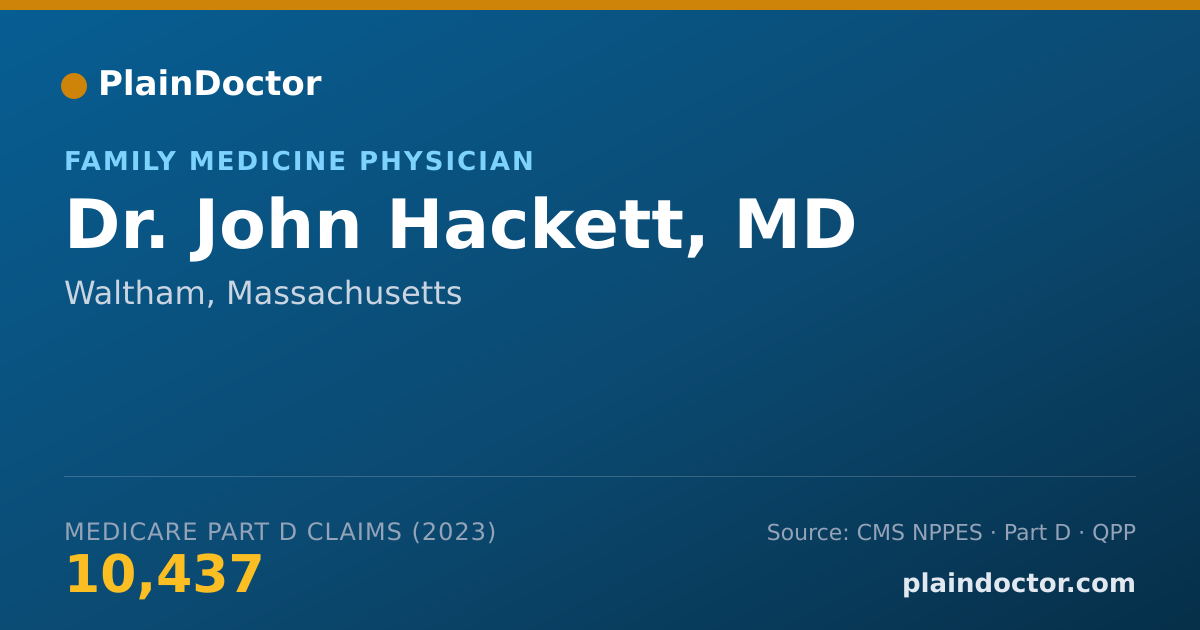 Shareable card for John Hackett, MD - Family Medicine Physician, Waltham, MA