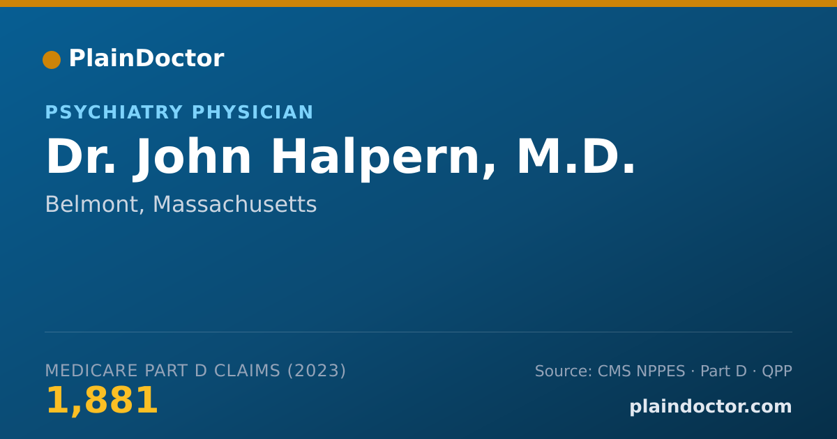 Shareable card for John Halpern, M.D. - Psychiatry Physician, Belmont, MA