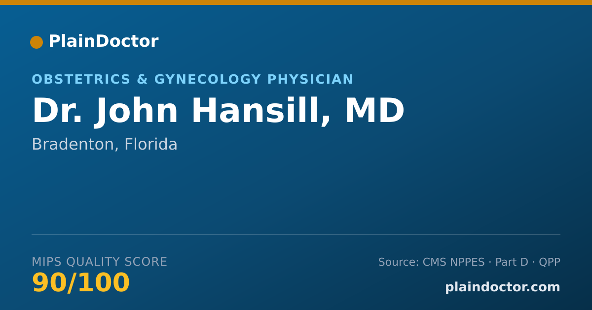 Shareable card for John Hansill, MD - Obstetrics & Gynecology Physician, Bradenton, FL
