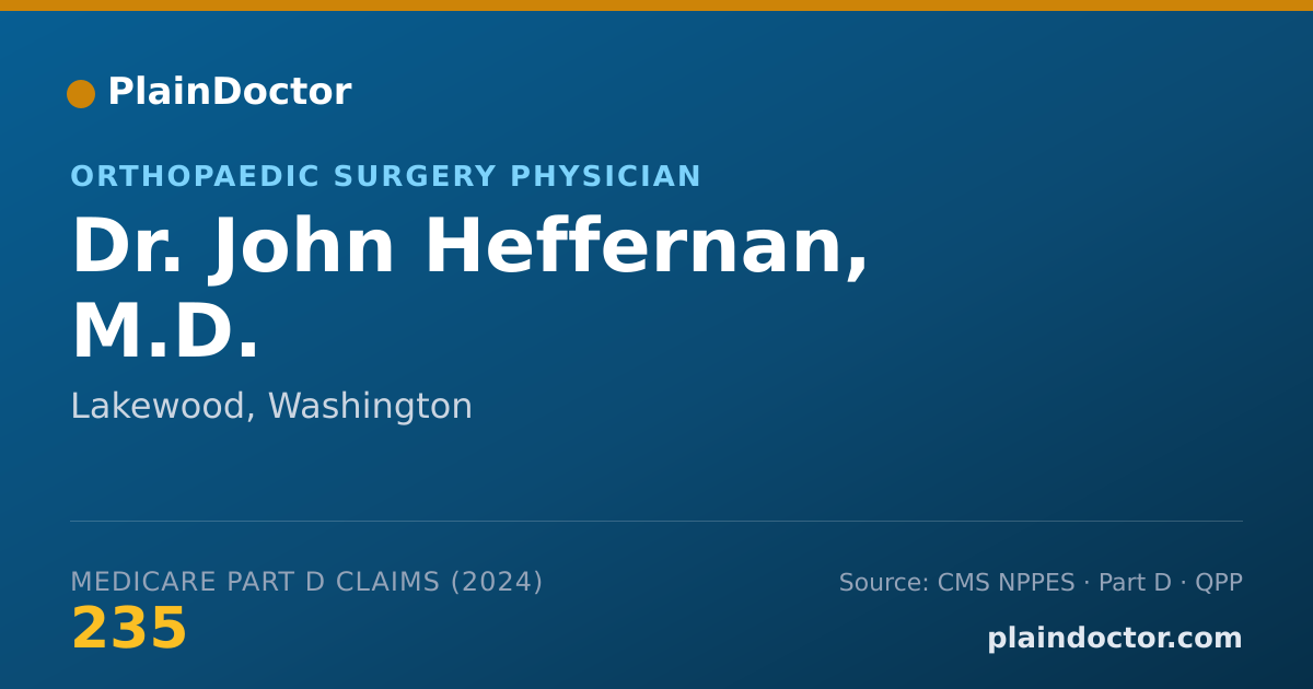 Shareable card for John Heffernan, M.D. - Orthopaedic Surgery Physician, Lakewood, WA