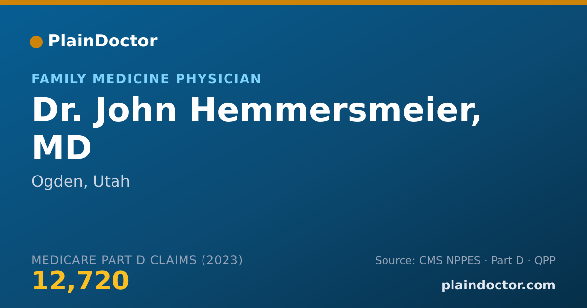 Shareable card for John Hemmersmeier, MD - Family Medicine Physician, Ogden, UT