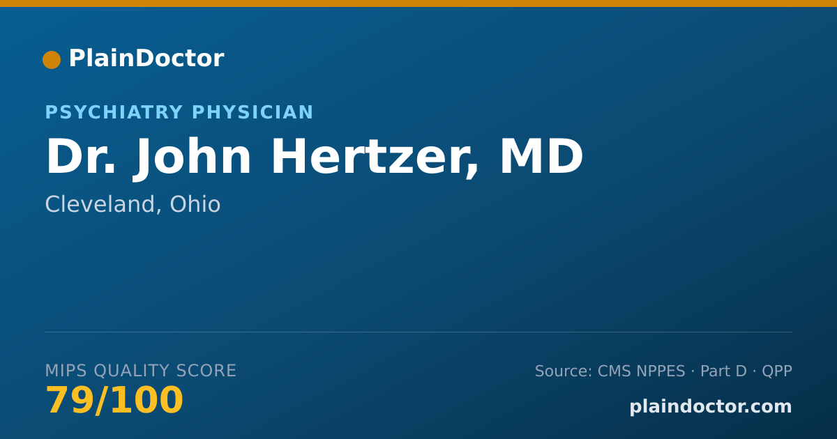 Shareable card for John Hertzer, MD - Child & Adolescent Psychiatry Physician, Cleveland, OH