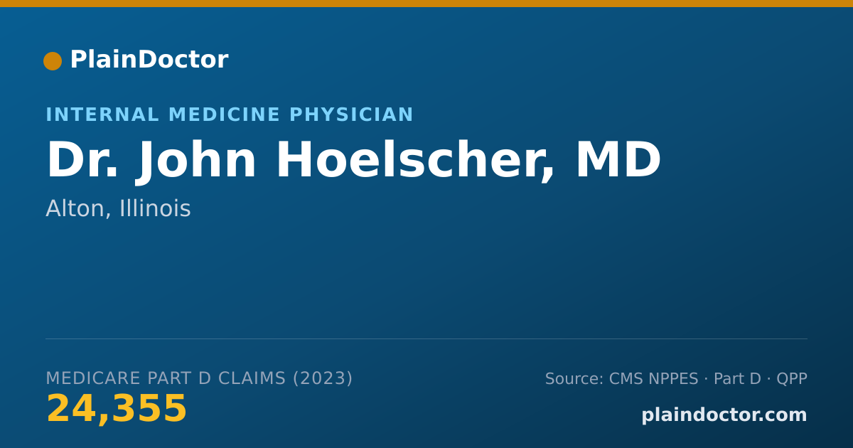 Shareable card for John Hoelscher, MD - Internal Medicine Physician, Alton, IL