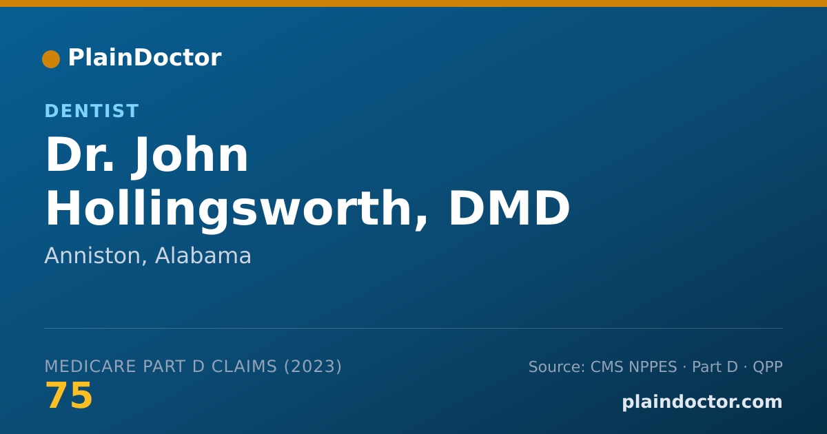 Shareable card for John Hollingsworth, DMD - Dentist, Anniston, AL
