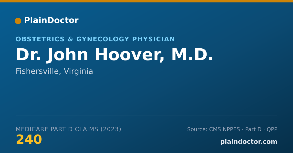 Shareable card for John Hoover, M.D. - Obstetrics & Gynecology Physician, Fishersville, VA