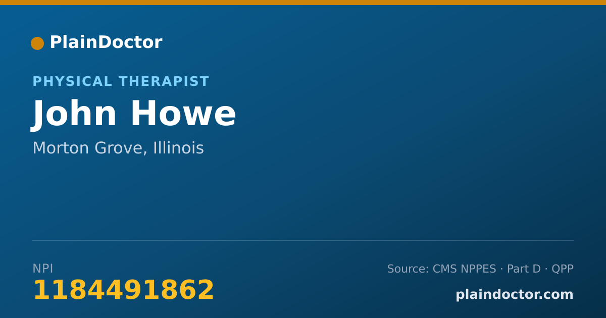 Shareable card for John Howe - Physical Therapist, Morton Grove, IL