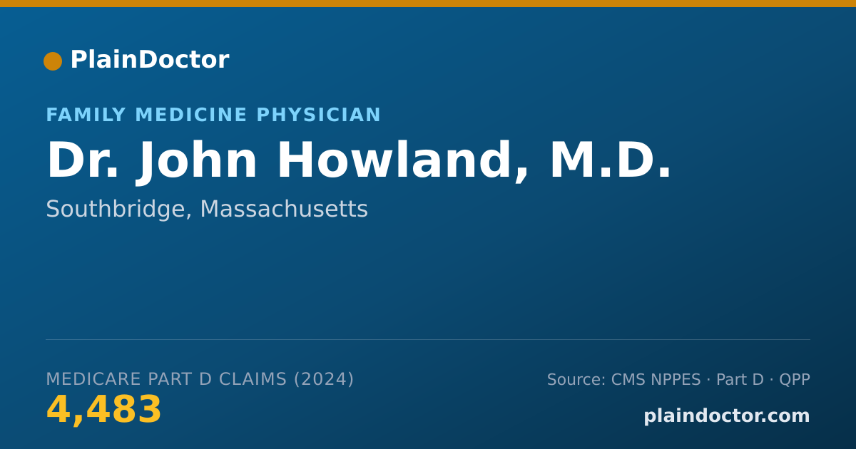 Shareable card for John Howland, M.D. - Family Medicine Physician, Southbridge, MA
