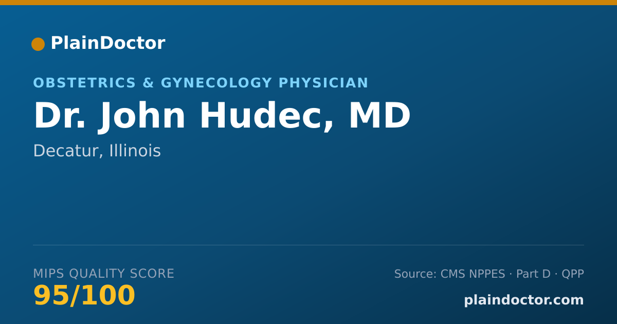 Shareable card for John Hudec, MD - Obstetrics & Gynecology Physician, Decatur, IL