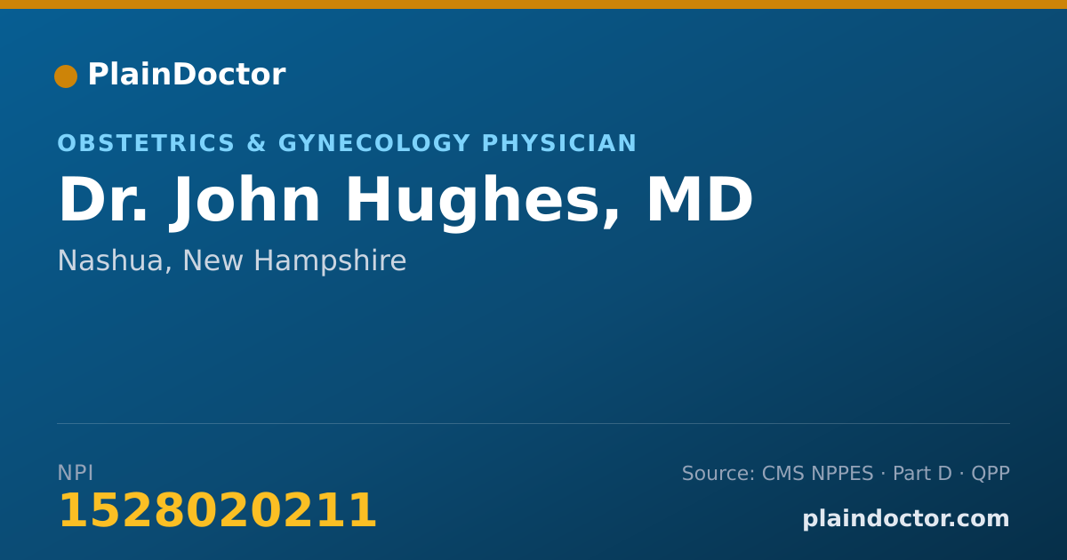 Shareable card for John Hughes, MD - Obstetrics & Gynecology Physician, Nashua, NH