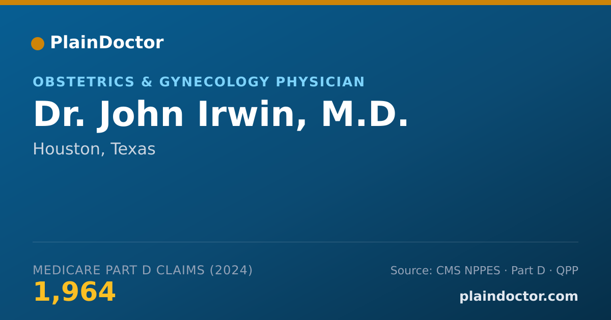 Shareable card for John Irwin, M.D. - Obstetrics & Gynecology Physician, Houston, TX