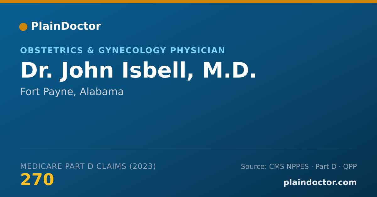 Shareable card for John Isbell, M.D. - Obstetrics & Gynecology Physician, Fort Payne, AL